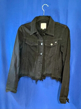 Zadig & Voltaire Black Cropped Jean Jacket